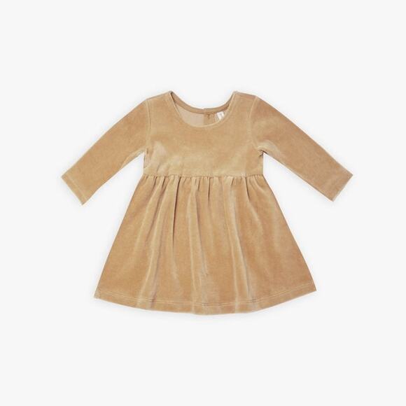 NWT Quincy Mae Velour Honey Longsleeve Dress Size 12-18M - Picture 1 of 7